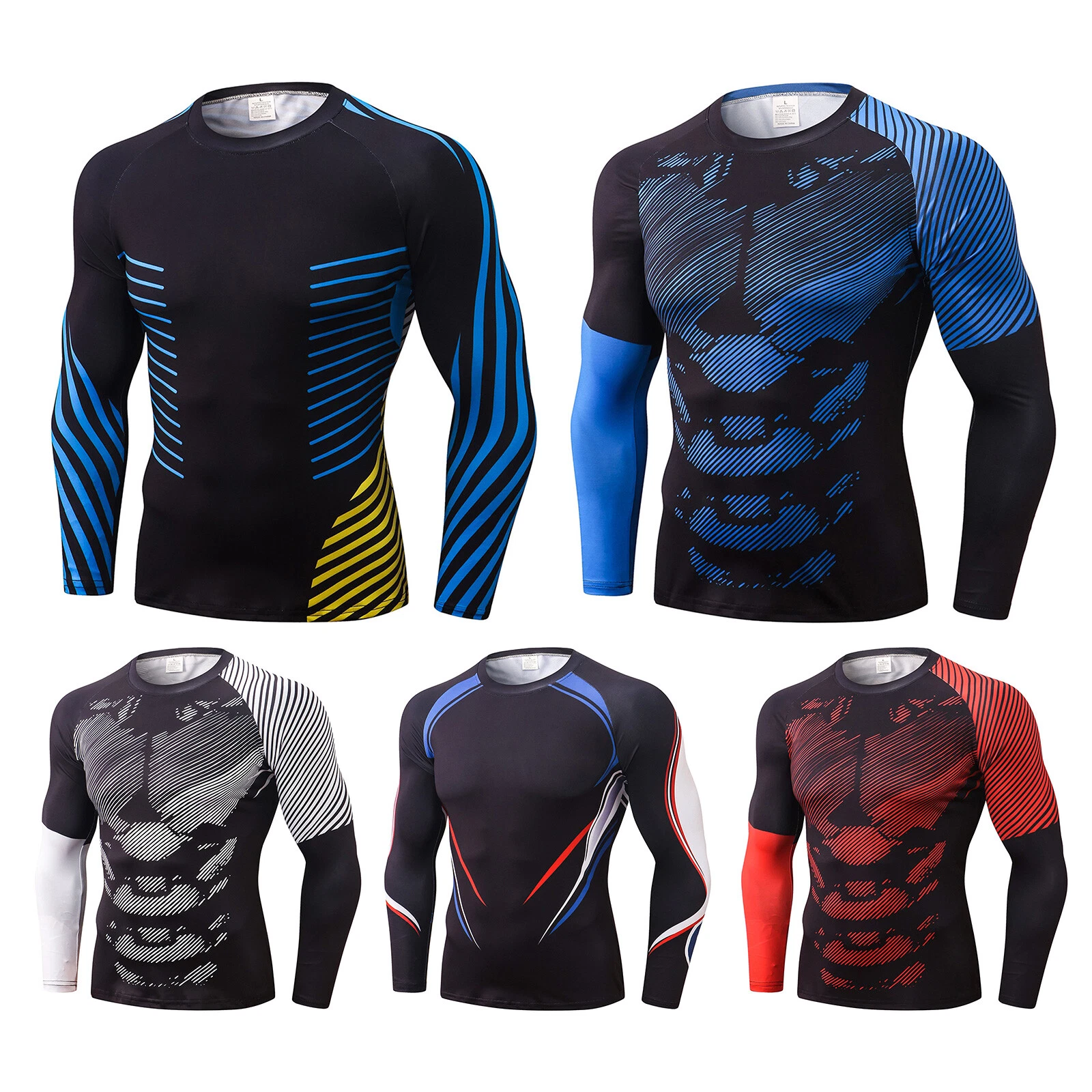 Men's Long Sleeve Sun Protection Rash Guard Skins Shirt Swim Fitness Sports Tops
Opens in a new wind