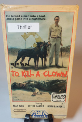 To Kill A Clown Media VHS 1983 Horror Mystery Alda Lamberts No Bottom Flap