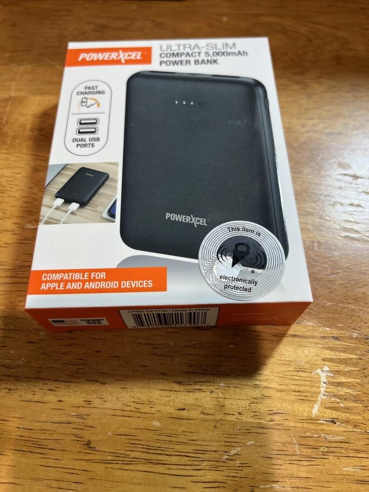 POWER BANK ULTRA SLIM COMPACT 5 For Apple Android POWERXCEL ,000MAH NEW