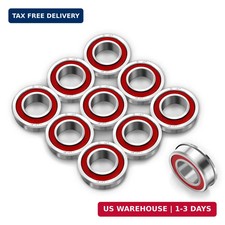 10 Pack 3/4 ID x 1-3/8 OD Flanged Ball Bearings for Lawn Mower Cart Wheel Parts.
