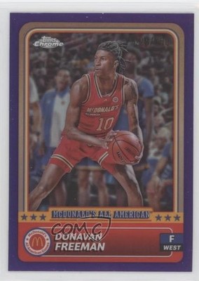 2024 Chrome McDonald's All American Purple Refractor 28/150 Donavan Freeman 1oa8