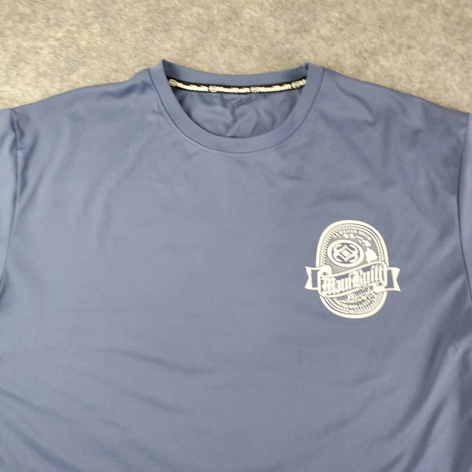 Camisa Maui Built Para Hombre Extra Grande Azul Cuello Redondo Manga Corta Gráfico Elastizado Foto 3 de 4