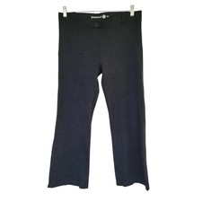 Betabrand Straight Leg Yoga Pants Charcoal Gray Women Size LP Stretchy
