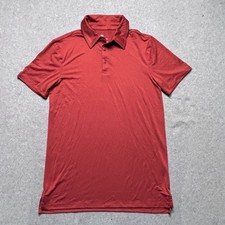All in Motion Polo Shirt Mens Size Small Rust Orange Short Sleeve Performance