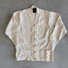 Vintage 50s 60s Elge Mastrangelo Cream Cardigan Made in USA California