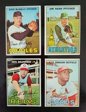 1967 Topps Baseball MLB 382 McNally 90 Nash 114 Baldschun 108 Johnson Vintage