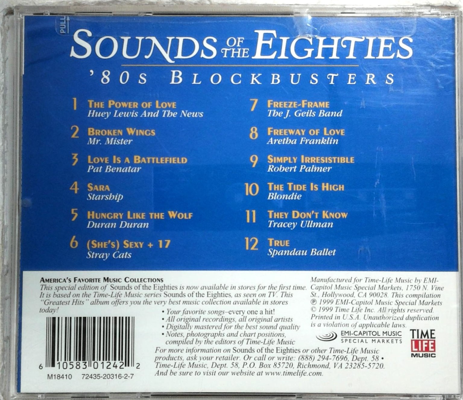 Sounds of the Eighties: '80s Blockbusters CD 1999 Time Life Various Pop ...