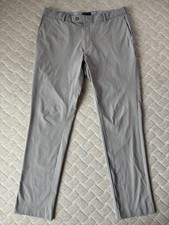 Peter Millar Crown Crafted Pants Mens 36x32 Gray Chino Golf Business Casual