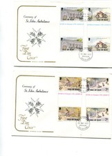 Isle of Man 1977 TT Linked Anniversaries Gutter Pair FDC s