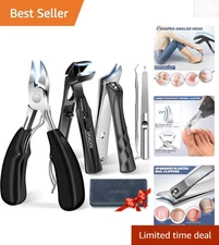 2026 5-in-1 Toenail Clipper Set for Thick Nails - Ergonomic, Ultra Sharp Design