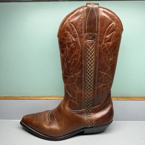 Men’s Cowboy Boots Cole Haan Size 10M Cognac Snip Toe (Style 9075) - Picture 2 of 21