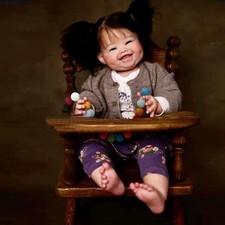 28inch Already Finished Reborn Baby Doll Huge Toddler Girl With Hand-Rooted Hair