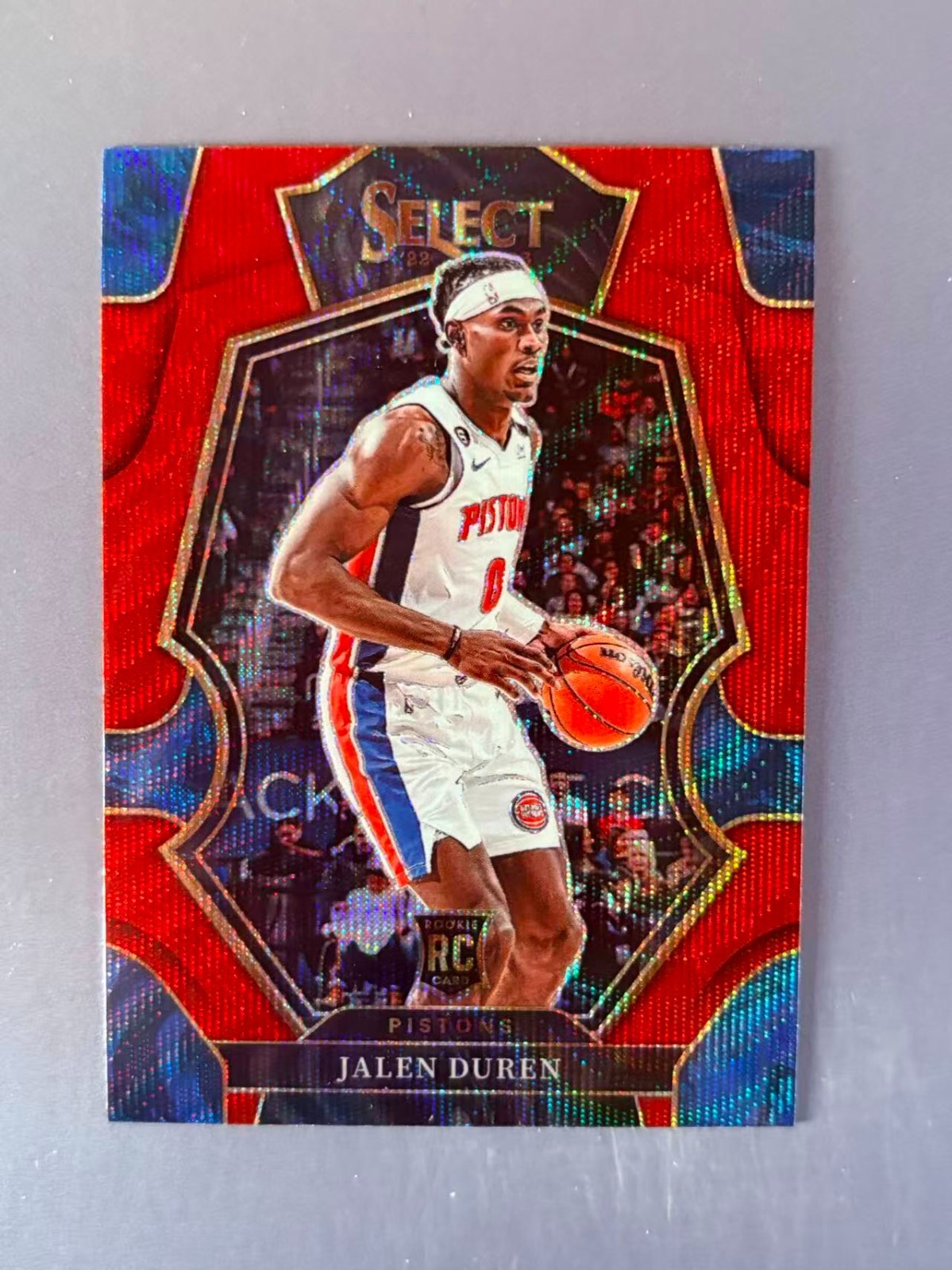 Jalen Duren 2022-23 Panini Select Premier Red Wave Prizm RC #176