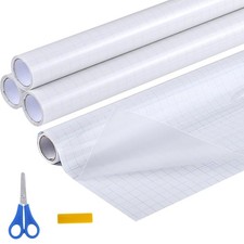 WSICSE 4 Rolls Clear Contact Paper, Self-Adhesive Book Cover, 13.5in x 5ft