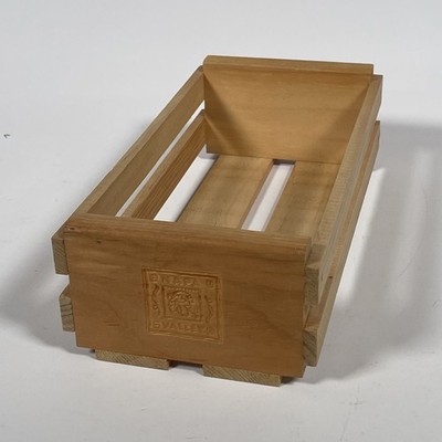 Napa Valley 12 Cassette Tape Holder Pine Wooden Storage Box Crate 