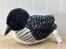 Smithsonian Vintage Loon BlackWhite Duck Stuffed Animal Plush 1995 (No Noise)