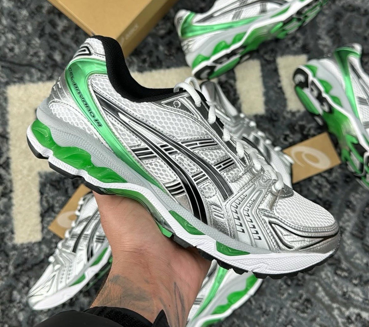 靴 Asics Gel-Kayano 14 White/MalachiteGreen 1117621-previewer.jpg