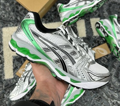 Size UK 3 - ASICS Gel-Kayano 14 White Malachite Green - Brand New