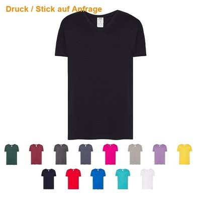 JHK T-Shirt Herren Urban Kurzarm V-Ausschnitt Basic Shirt S-XXL TSUAPICO NEU