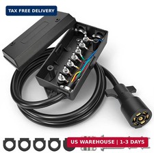 7 Pin Trailer Wiring Harness Kit with 6FT Heavy Duty 7 Way Plug Inline Trailer C