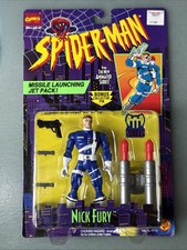 Nick Fury Spider-Man Animated Series Action Figure Toy Biz 1995