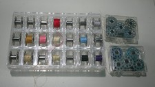 Lot of 31 Class 15 Bobbins 10 hole - with Cases Assorted Brands