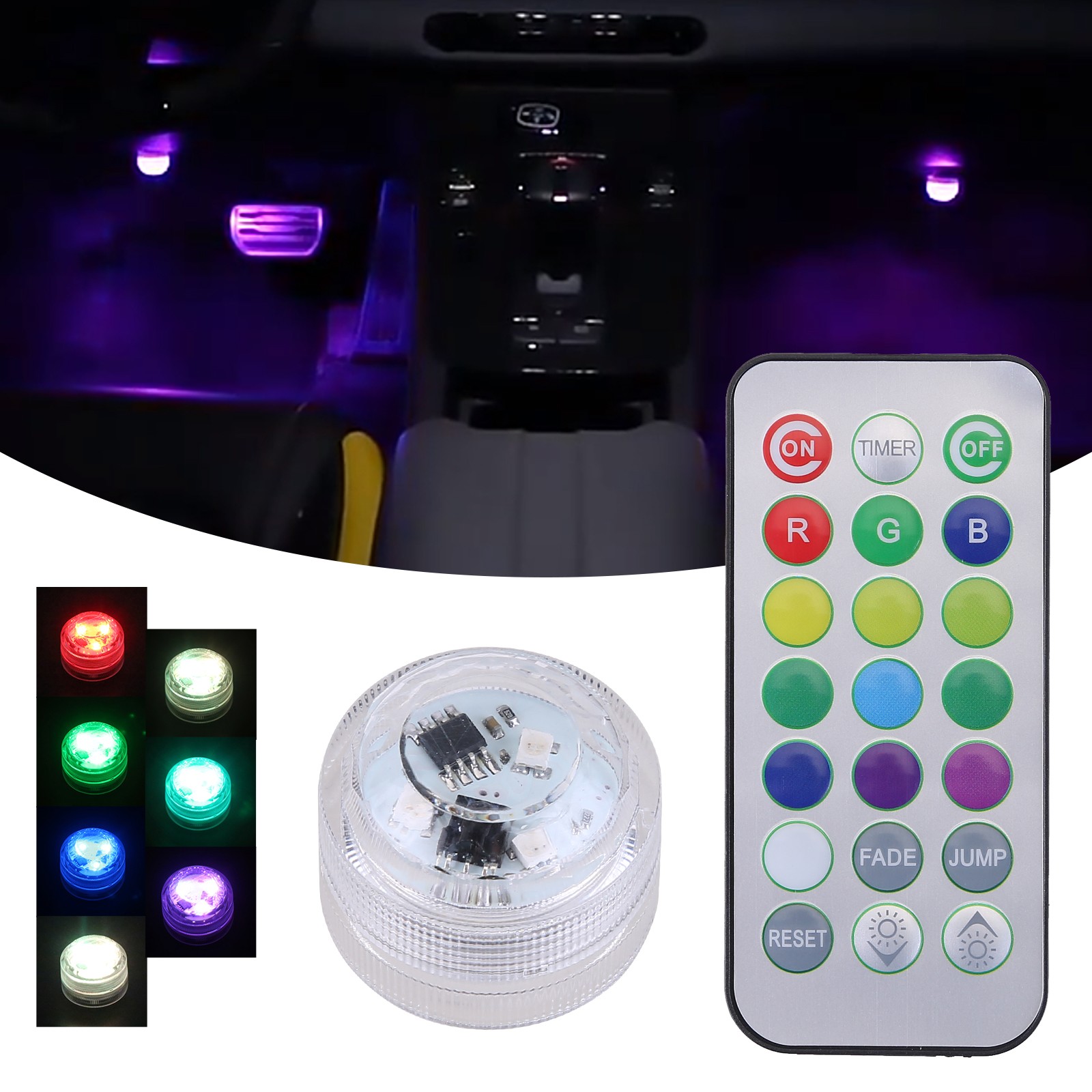 Colorful LED Car Interior Atmosphere Lights with Remote Control