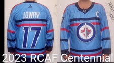 Winnipeg Jets Adam Lowry 2023 RCAF Centennial Jersey