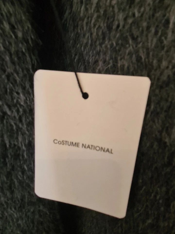 Costume National CNC Designer Grey Coat Jacket Size 42 Elegant Military Style - Image 2 of 4