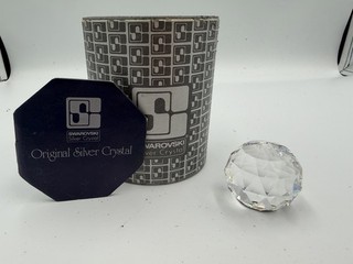 SWAROVSKI SILVER CRYSTAL Vitrail Medium 2" Round Paperweight 7404
