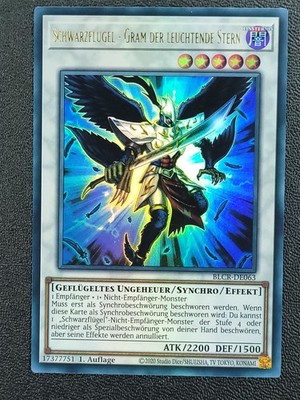  Schwarzflügel - Gram Der Leuchtende Stern BLCR-DE063   Yu-Gi-Oh!  UR  Near Mint