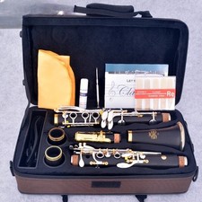 MORESKY Ebony Clarinet Bb 17 Key Plated Copper Grenadilla Wood Sib Klarnet M1 a