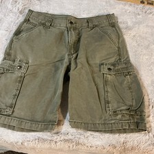 Carhartt relaxed fit canvas cargo shorts Size 34 Green