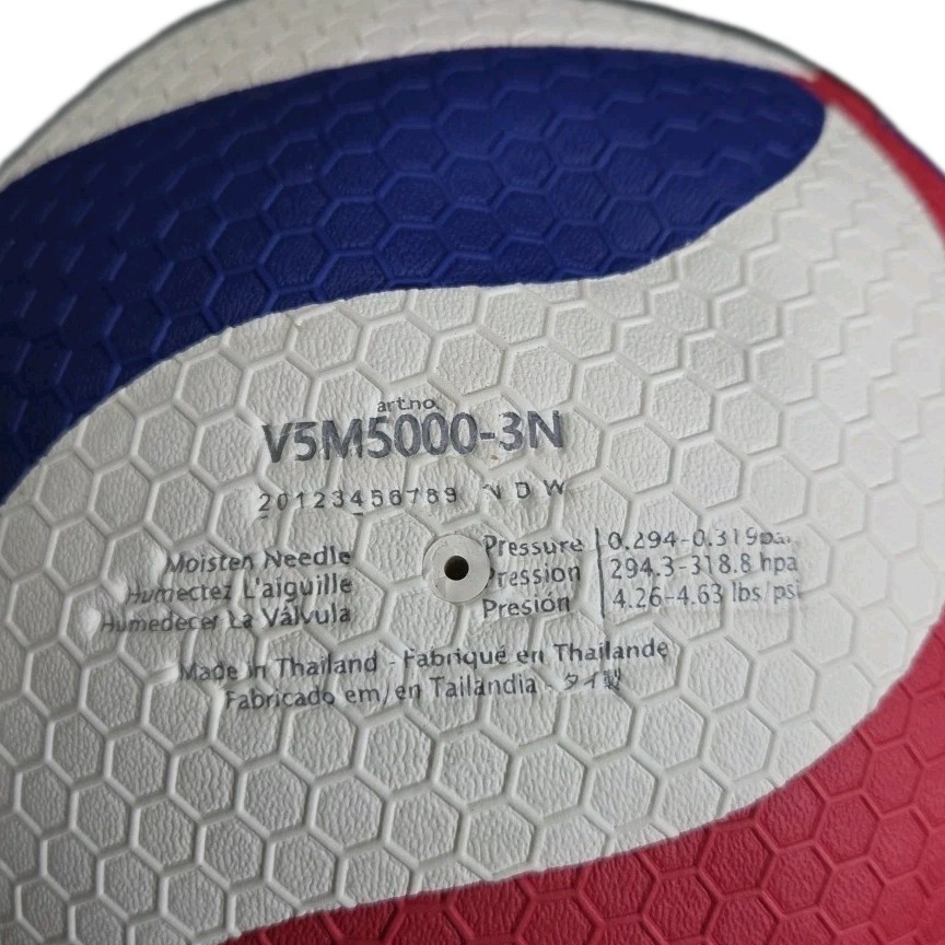 Molten V5M5000-3N Flistatec NCAA Volleyball - Red/White/Blue FREE