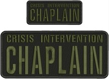 Crisis I Chaplain 2 Embroidery Patches 4x10 A...