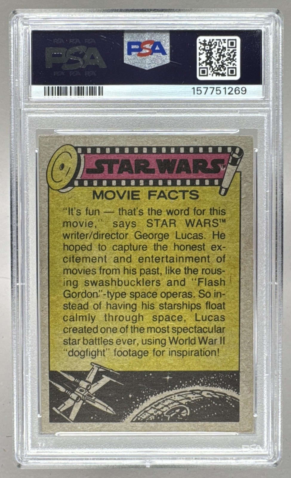 Harrison Ford as Han Solo 1977 Topps Star Wars #58 On Card IP Auto PSA 6 DNA 9 view 2