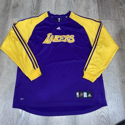 Vintage 2008 LA Lakers Adidas Practice Warmup Shooting Long Sleeve Jersey Sz XL