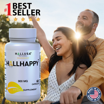 HALLHAPPY - Mood, Anxiety & Stress Support - Emotional Well-being - 60 Capsules