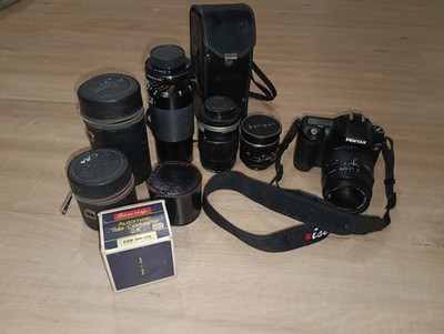 Pentax ist D 6MP DSLR Camera + Soligor Lenses Kit Bundle Cases Strap AU