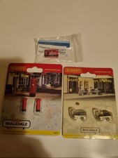 Model Train Accessories Small  Lot   and 00 Piller Box And Station Trolleys