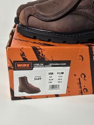 Worx by Red Wing Boots Brown Size 11.5 M 5489 Steel Toe Slip  display picture 2