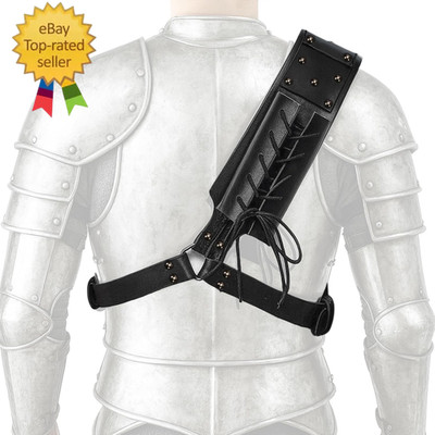 Medieval Back Holster Sword Holder - Adjustable PU Leather Strap, Katana Sheath