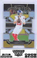 Tommy DeVito 2023 Panini Select Black/Gold Prizms Die Cuts RC Giants Patriots