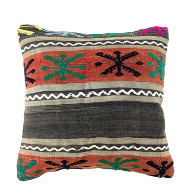 45x45  Einzigartig Kelim-Kissen,Turkish Kilim Pillow, Funda De Cojín Kilim