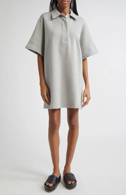 NEW Stand Studio Kennedi Gray Oversized Cotton Polo Dress Sz XS NWT $275