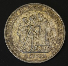 HUNGARY 5 Korona 1907 - Silver 0.900 - 40 Ann. Coronation of Franz Joseph - 904