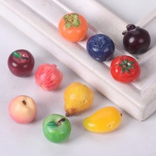 10pcs Fruit 3D Apple Blueberry Mango Pear 15mm Resin Loose Beads DIY Jewelry