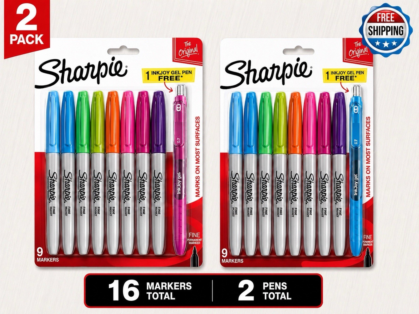 - 2 8-pack Of Colors, Free Ultra Fine Marker