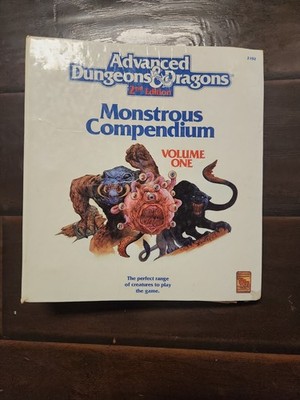 Advanced Dungeons & Dragons 2nd Edition Monstrous Compendium Vol One AD&D
