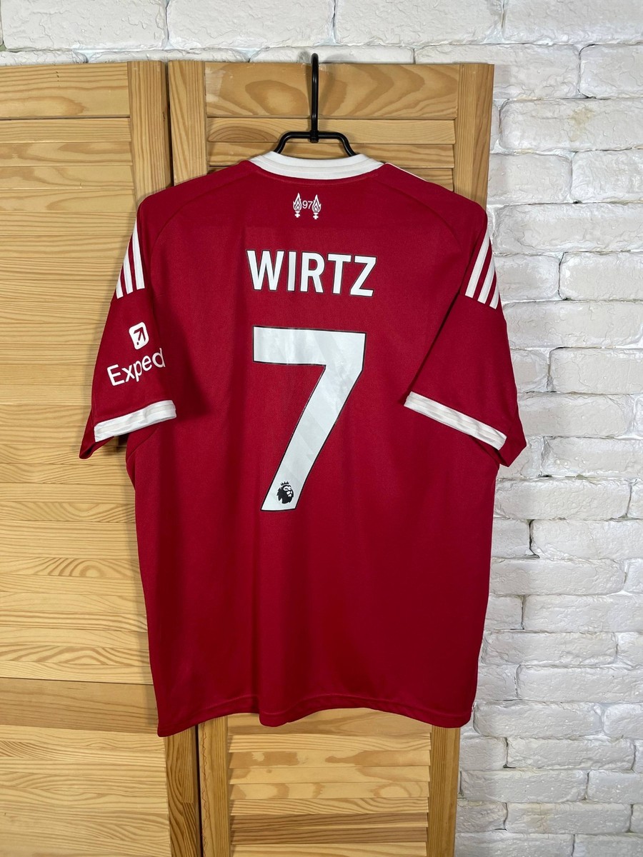 WIRTZ #7 LIVERPOOL HOME FOOTBALL SOCCER SHIRT 2025 - 2026 RED